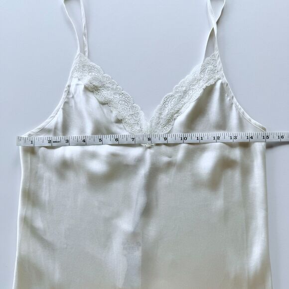 NWT Etam Milky Washable Silk Lace Detail Slip Chemise Nightie in Pearl Size S - Picture 14 of 14